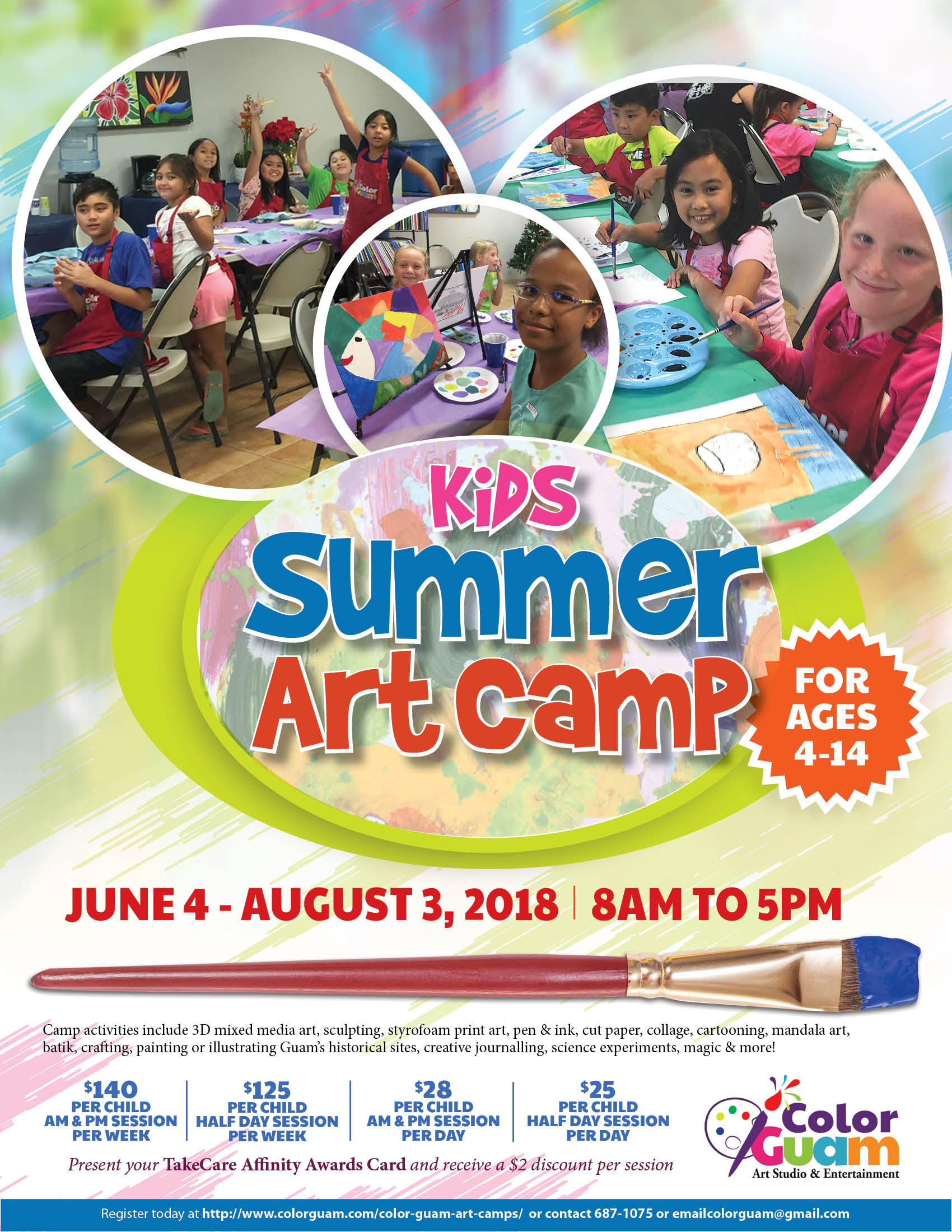 Week 7 – Summer Art Camp, July 16 To July 20 – Color Guam